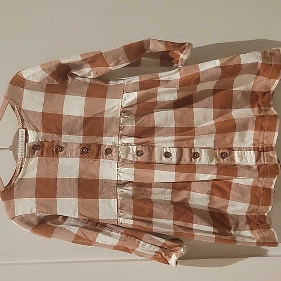 Haven Kids Girls Flannel Checker Dress 3/4 Years - Picture 1 of 3
